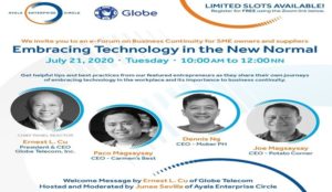 Globe and Ayala Enterprise Circle to hold free webinar for SMEs for the new normal 2020 - Bravo Filipino
