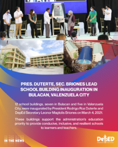 Pres. Duterte Sec. Briones lead school building