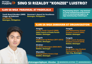 Para sa Matatag na Mabini By Rizaldy “KonZee” Luistro