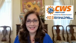 Senatoriable Dra. Minguita Padilla Pushes support for Construction Workers and CWS Party-List
